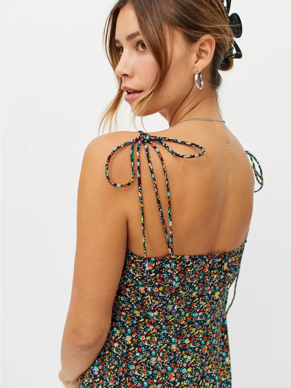 NWT Motel Lotie Tie-Shoulder Midi Dress size M